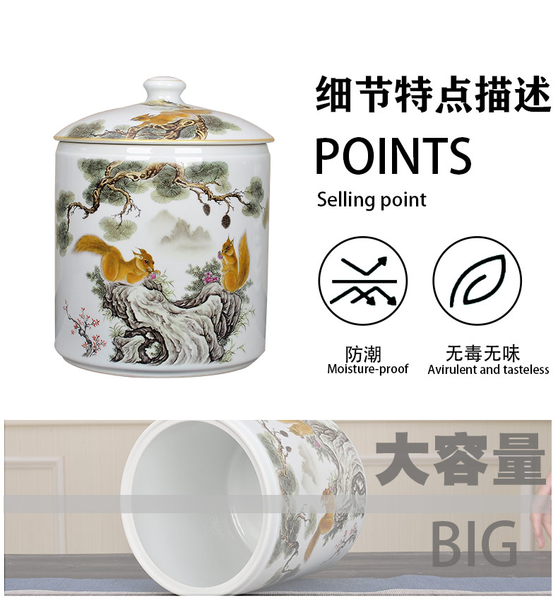 Creative number seven cake caddy fixings ceramic furnishing articles of restoring ancient ways of pu - erh tea storage tanks to receive tea tins van moistureproof box