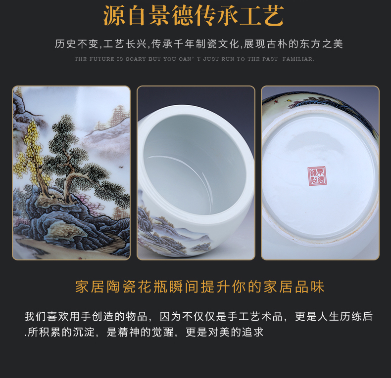 Basin of jingdezhen ceramic cornucopia furnishing articles money sitting room lucky fish tank water lily and the tortoise cylinder household ornaments