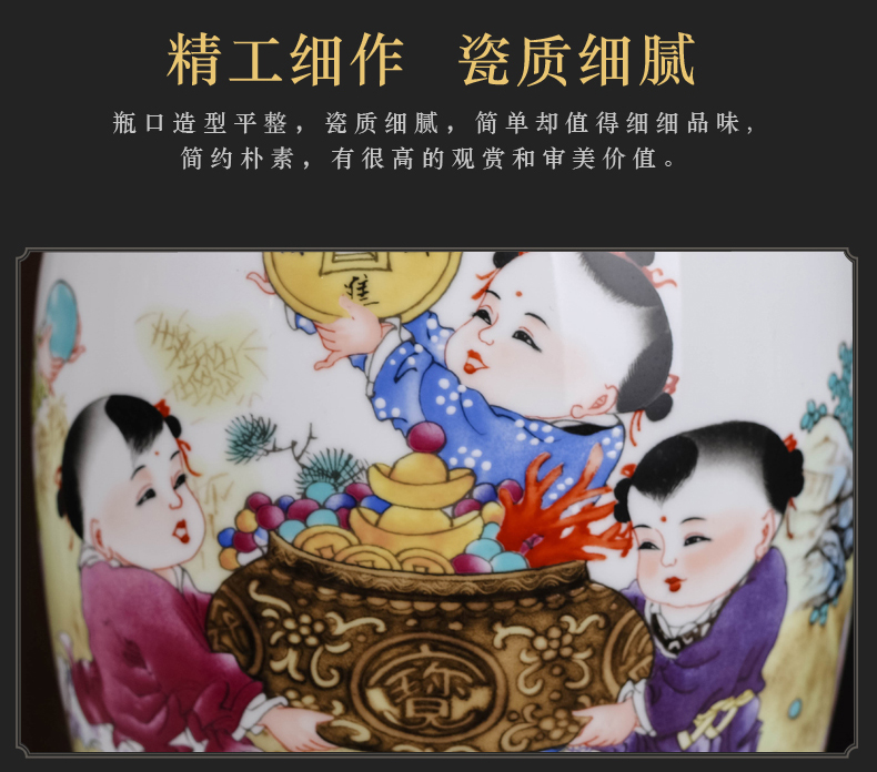 Jingdezhen maxim ceramic vase furnishing articles of Chinese style home sitting room the bedroom TV ark, flower arranging porch is decorated