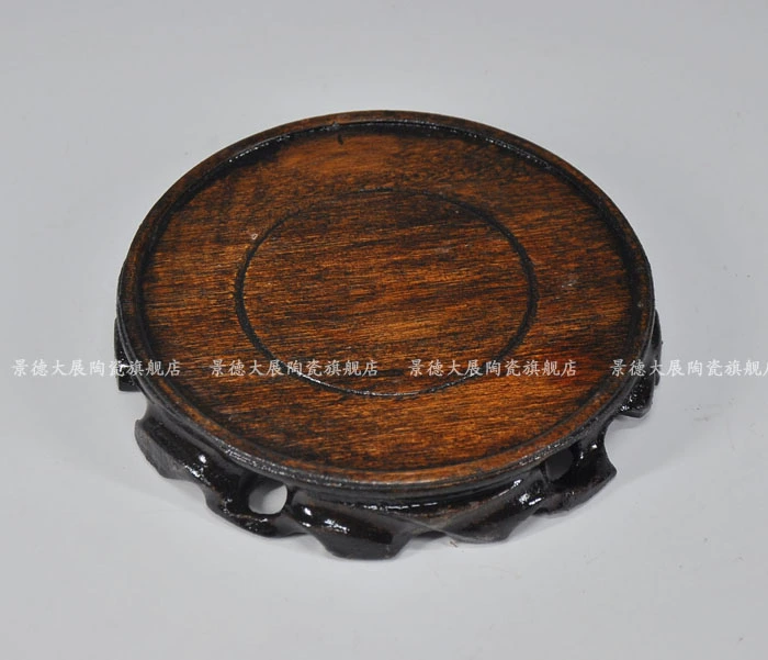 Make solid wood carved base furnishing articles solid wood base jade stone base of root carving handicraft stone base