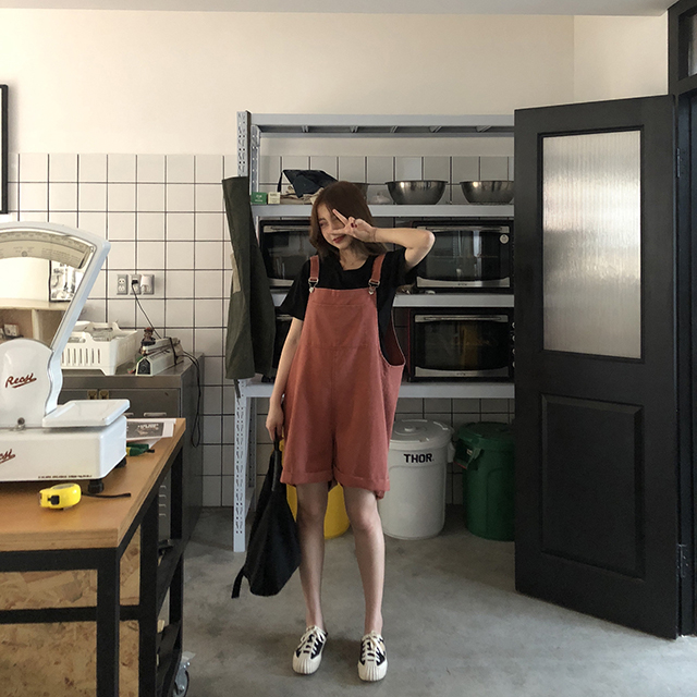 Kumayes 2019 phiên bản Hàn Quốc của new hoang dã mỏng cao eo cao denim dây đeo quần short nóng bỏng nữ triều - Quần short thời trang nữ