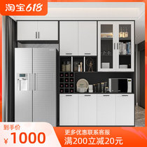 Living Room Invisible Fridge Cabinet Integrated By Wall Custom Wine Cabinet Dining Side Cabinet Hanger Cabinet Minima Modern Embedded Shelf