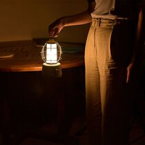 Japan LOGOS Outdoor Camping Lithium Battery Waterproof Battery Light Dimming Warm Light Retro Searchlight Lantern Spot