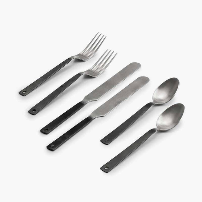 American BAREBONES outdoor picnic barbecue portable simple stainless steel WESTERN food knife, fork and spoon tableware set