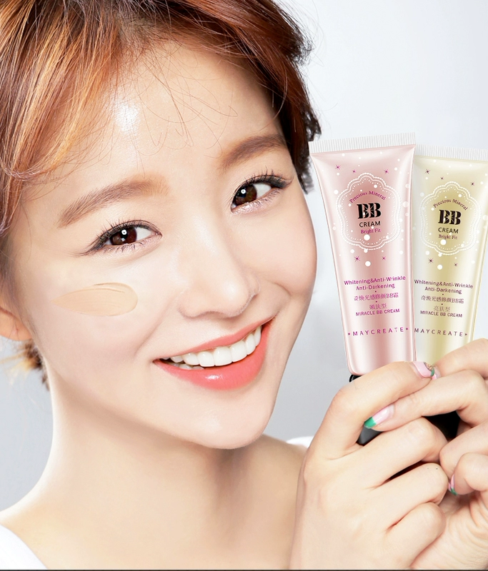 [3 thỏi] Kem che khuyết điểm BB cream nude nam mạnh mẽ và phụ nữ dưỡng ẩm kiểm soát dầu làm sáng kem nền dạng lỏng chính hãng phấn bb