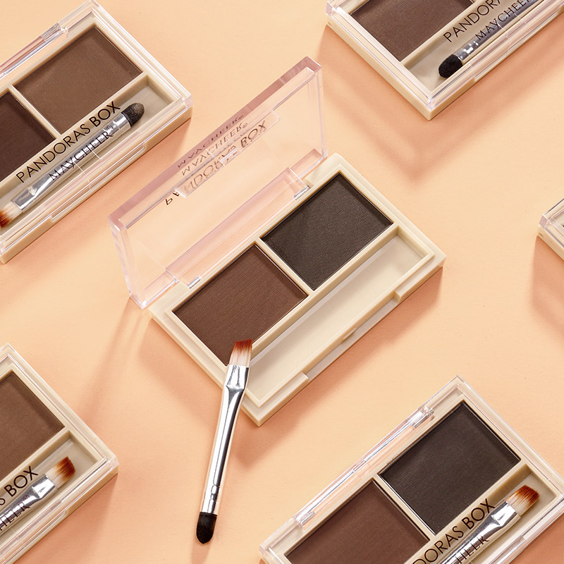 Two-color eyebrow powder eyebrow pencil thrush eyebrow artifact waterproof and sweat-proof one-word eyebrow beginners lasting, not fading, not smudged
