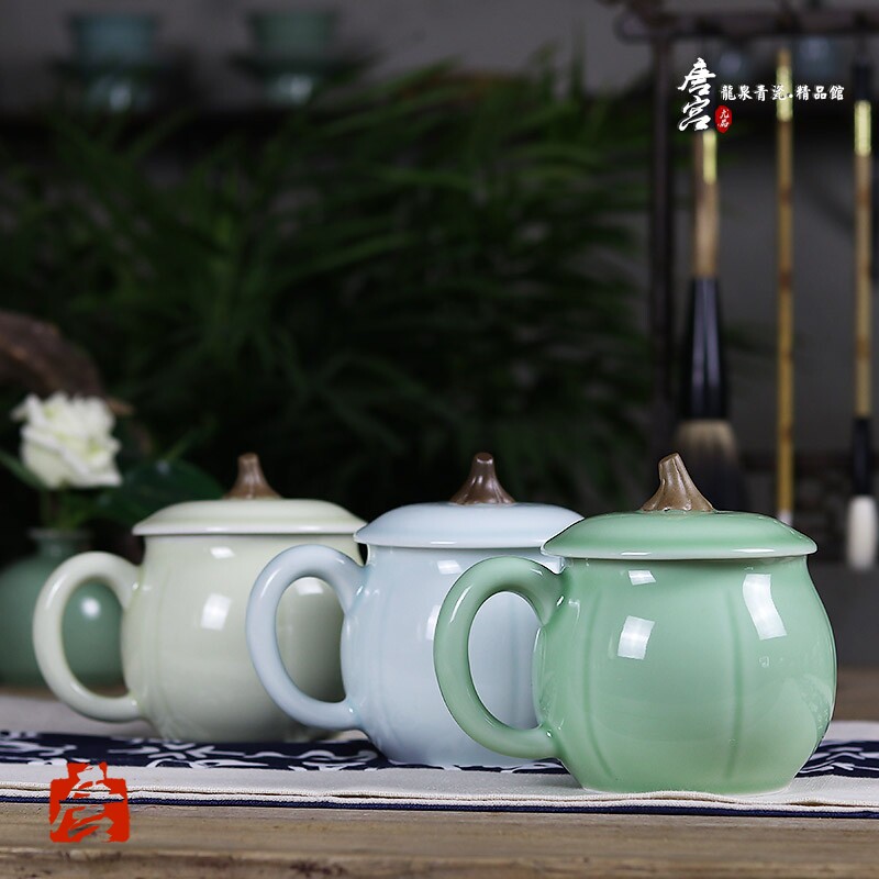 Tangyang Ceramic Tea Cup with cup with cup of cup of pumpkin shaped cup