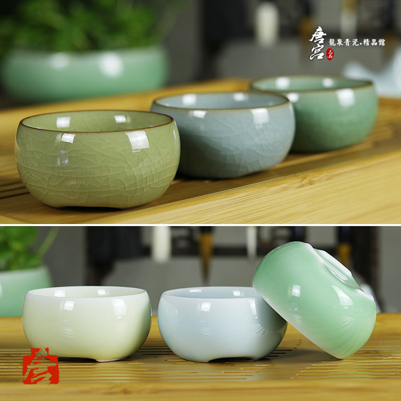 Tea set Longquan Qing Porcelain Kung Fu Tea Tea Tea Cup Small Cups of Tea Bowl Tea Bowl Tea Bowl Master's guests Single cup