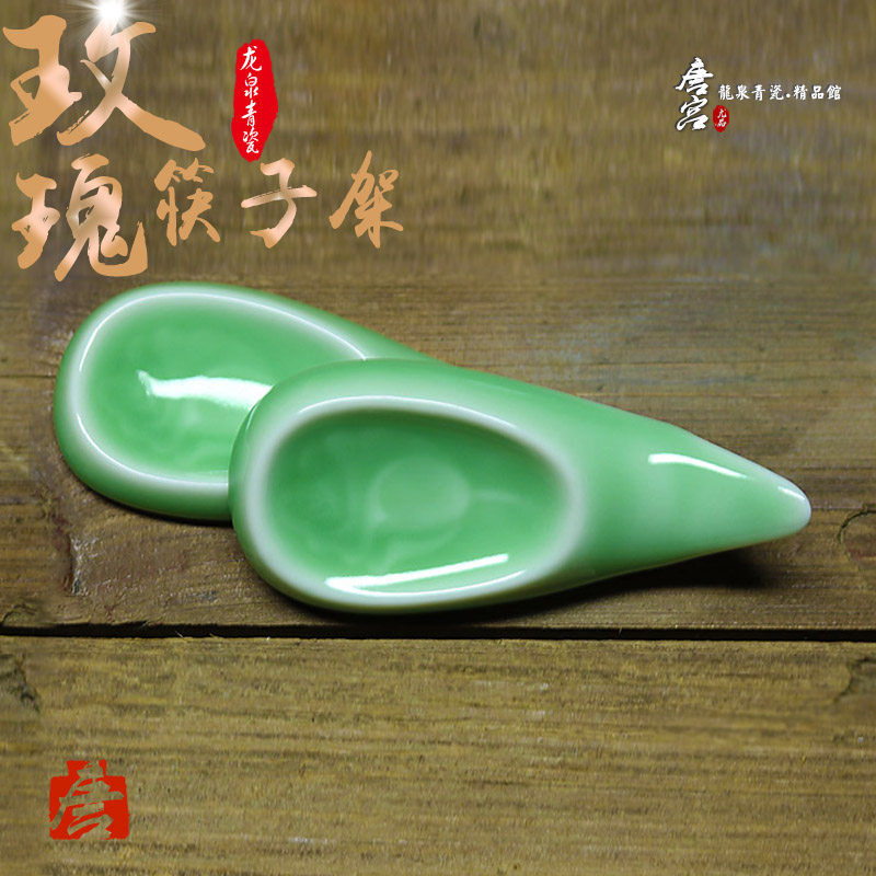 Dragon Springs Blue Porcelain Rose Cutlery Tableware Healthy Cutlery Hotel Home Ceramic Chopsticks Rack Creative Chopstick Rack