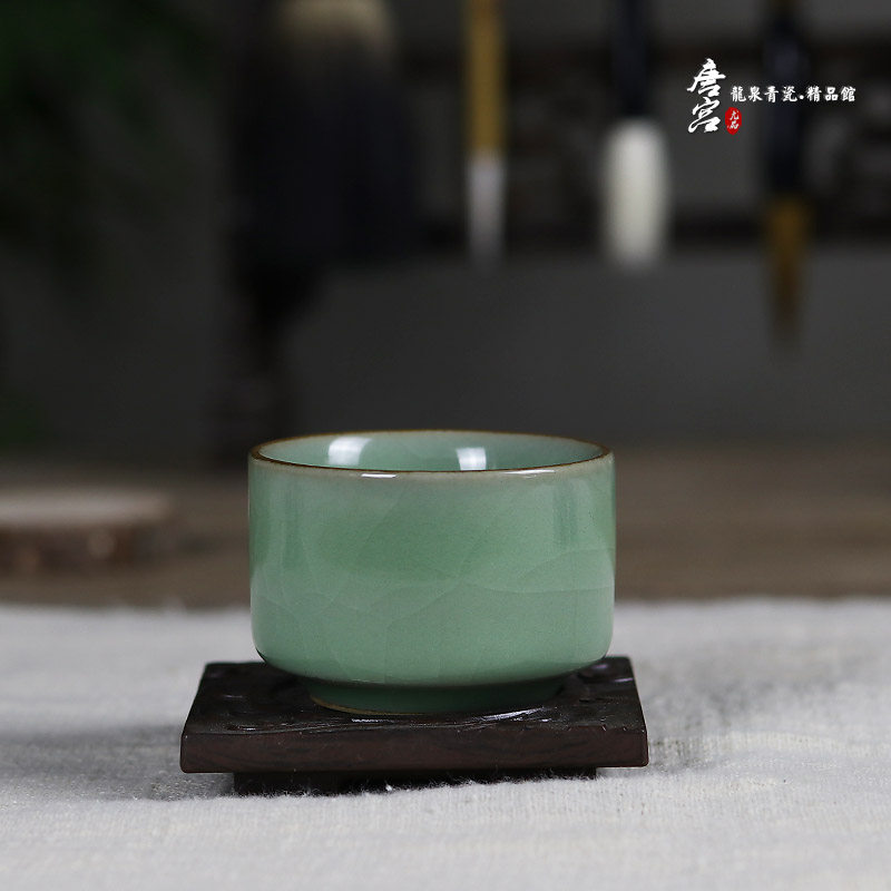 Dragon Quanqing Porcelain Kung Fu Small Mug Tea Cup Wine Glass Tea Cup Personal Tea Bowl Ceramic Tea Brewery the ice cracked