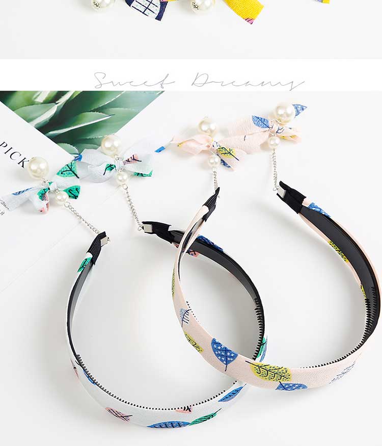 Trẻ em hoa tai giả headband cô gái tóc ngọt ngào tua ngọc trai công chúa thủy triều cô gái headband với phụ kiện tóc trượt kẹp tóc em bé