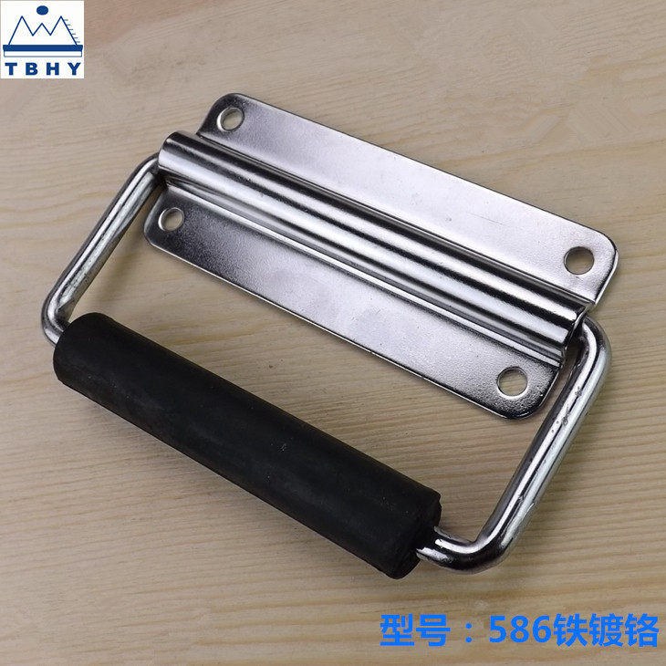 Folding activity handle suitcase pull hand hand pull ring wooden luggage password cash box prop box plastic handle