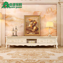 Eurostyle marble solid wood TV cabinet modern minimalist sculpted florist with small family room Living-style Chest of drawers TV and TV