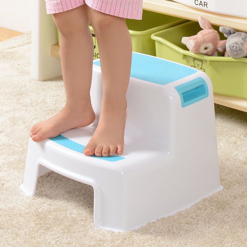 Children on foot stool Washing Hands Steps Cushion Footstool Baby Wash Bench Bathroom anti-slide Stool Stool footrest stool-Taobao