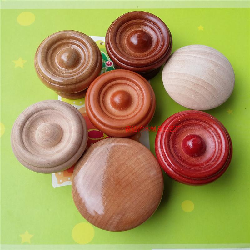 Senda source factory direct sales spherical fine grinding processing lotus drawer handle wooden accessories custom-made corks