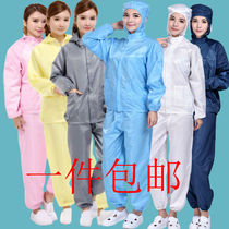 Anti-static hooded fen ti fu jing dian fu protective clothing jing dian yi anti-static overalls cleanness clothing
