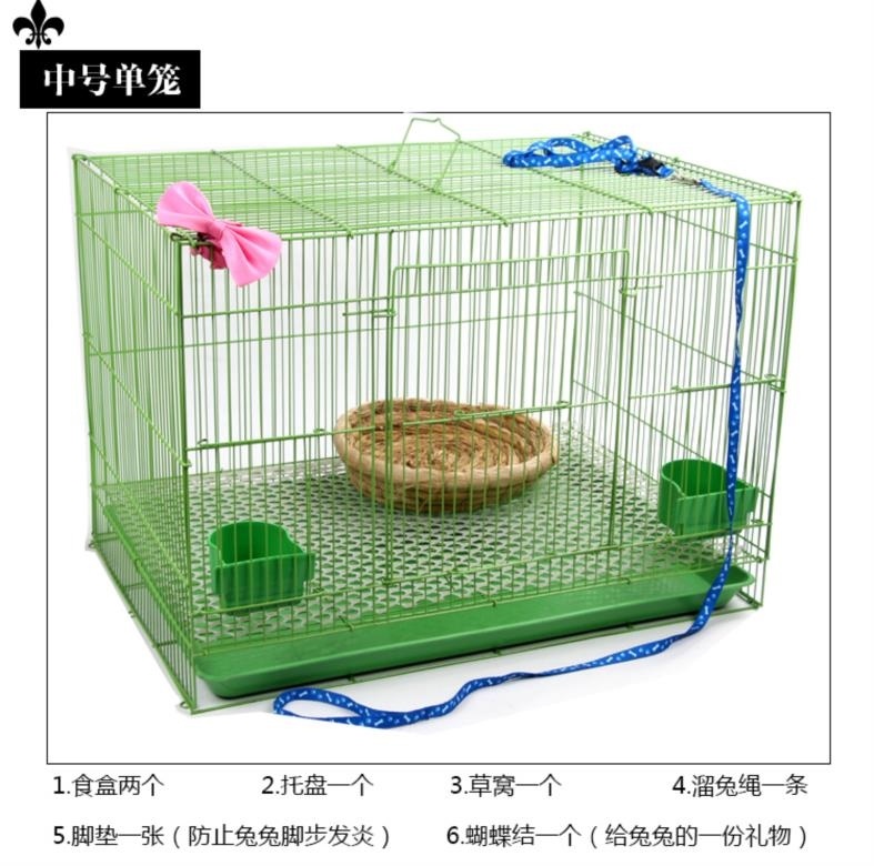 Flowers Flowers Pet Rabbit Cage Special Rabbit Cage Dutch Pig Dragon Cat Hamster Squirrel Squirrel Rabbit Cage Clear 