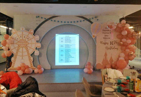 Shanghai Opening Birthday Wedding Balloon Arrangement Building-Ferris Wheel Theme Birthday Balloon Live Placement of the full set