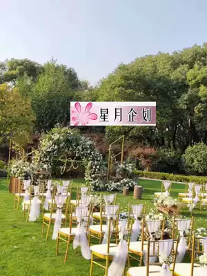 Shanghai Opening Annual Meeting Lawn Wedding Flower Arrangement-Forest Wedding Arch Photo Background Arrangement