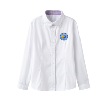 Langgao Zhuji Experimental Primary School Spring and Autumn British academic primary school girls long-sleeved white shirt school uniform
