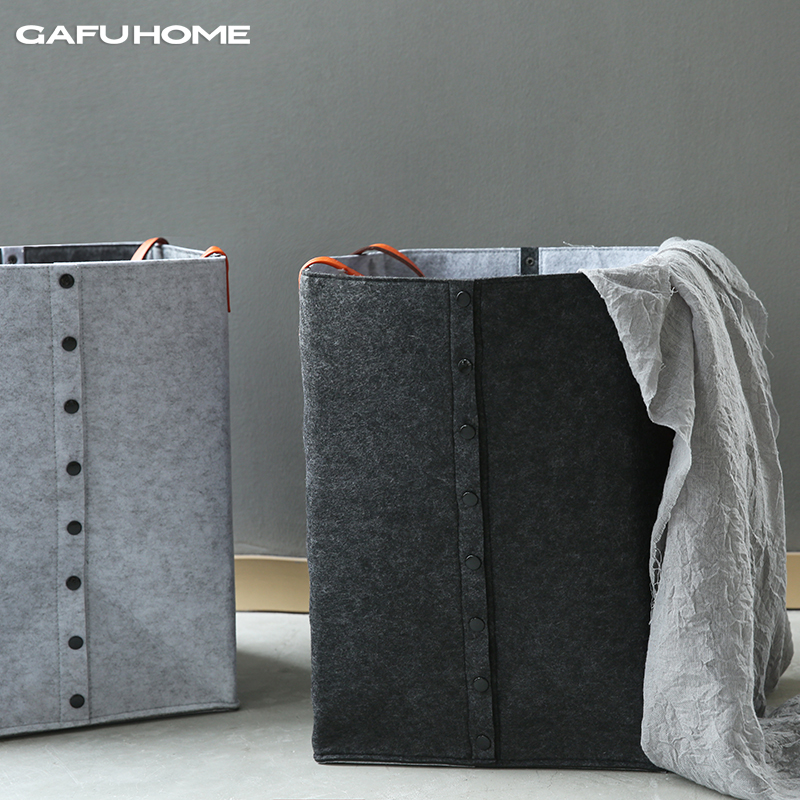 Gafuhome Nordic designer style large snap thickened felt storage bag finishing case