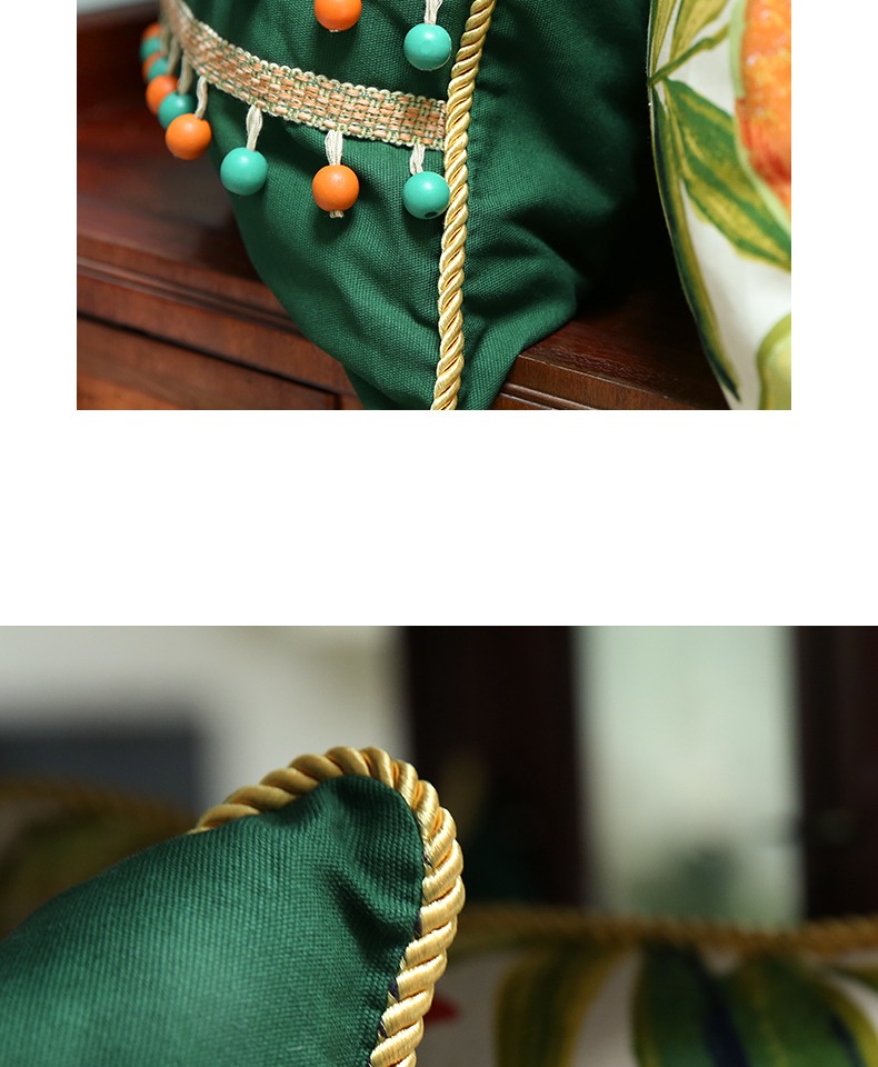 GAFUHOME British American Vintage Công nghiệp nặng Cotton Bông bóng Gối / Đệm phòng ngủ Phòng khách Mô hình phòng - Trở lại đệm / Bolsters gối trang trí sofa