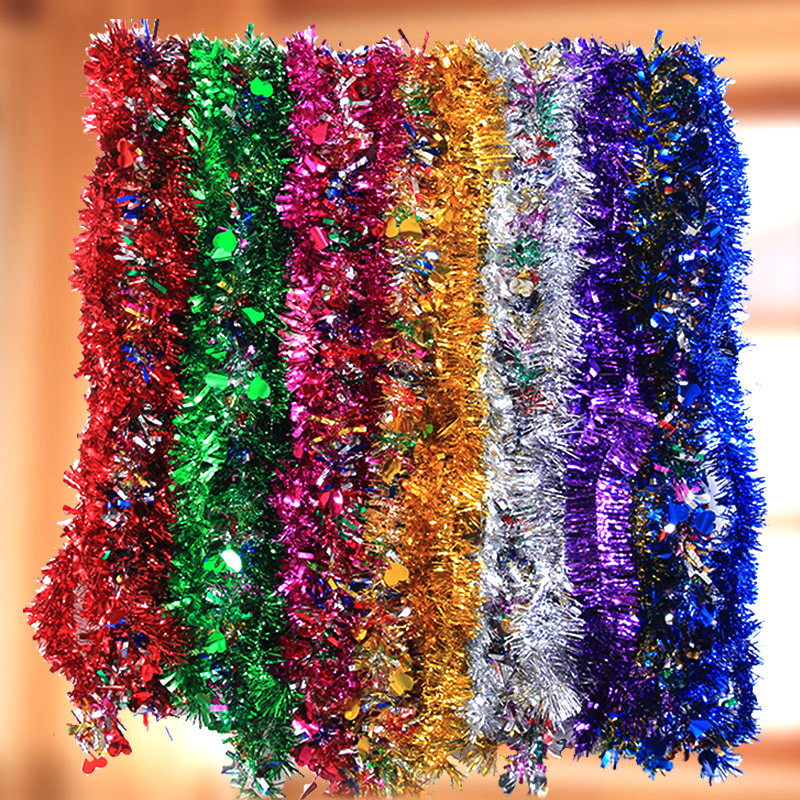 2 m Long Christmas Brush Strip Laflower Ribbon Gala Celebration Classroom Kindergarten Placement Shop Decorated Colored Strips
