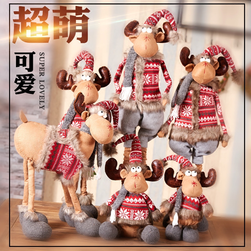 Christmas Snowman Elk Deer Standing Paparazzi Gifts Small Gift Home Hotel Mall Jerks Christmas Decorations Hem