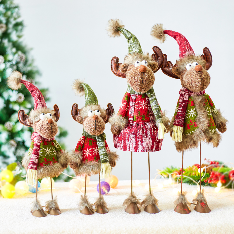 Christmas decorations snowman doll doll doll hat lei feng hat Christmas old man elk shopping mall window decorations