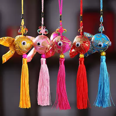 Dragon Boat Festival gift jewelry silk cloth small fish sachet holiday gift decoration sachet sachet sackcloth car fish pendant