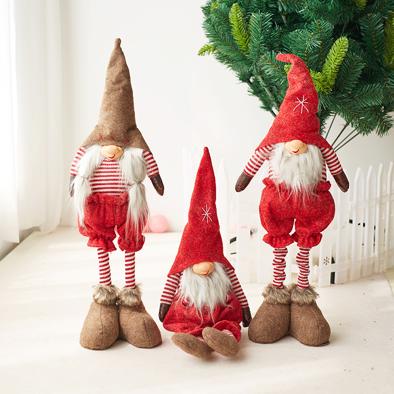 Christmas wool felt Old man doll doll Desktop decoration decoration pendant Door hanging wreath Christmas window decoration