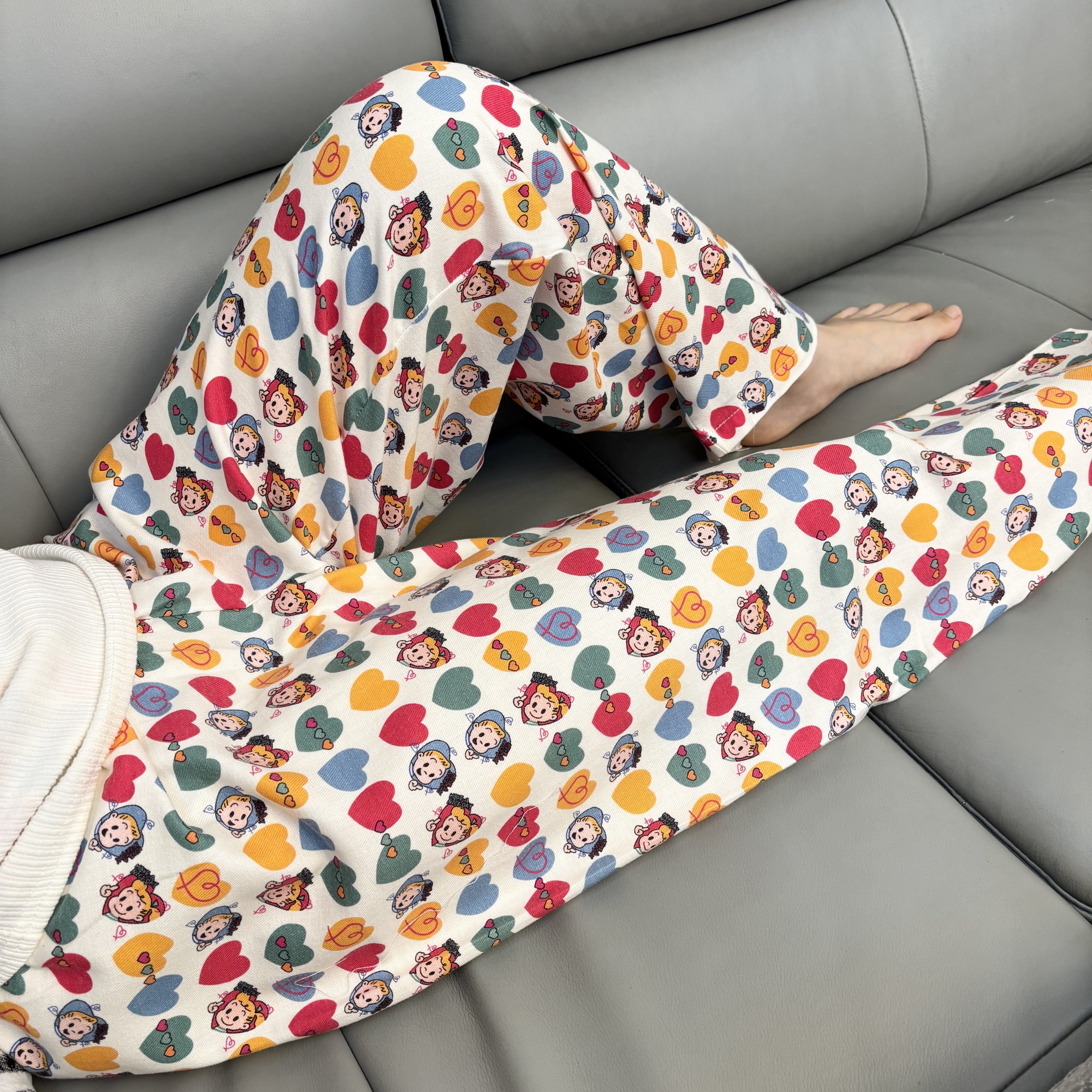 小个子孕妇八分裤纯棉磨毛妇睡裤纯棉月子裤加肥加大胖mm妹200斤3 — 15