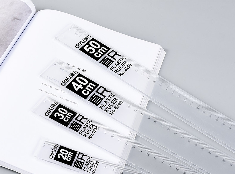 Able ruler transparent plastic ruler student Drawing Measure Long ruler 20 30 40 40 60cm