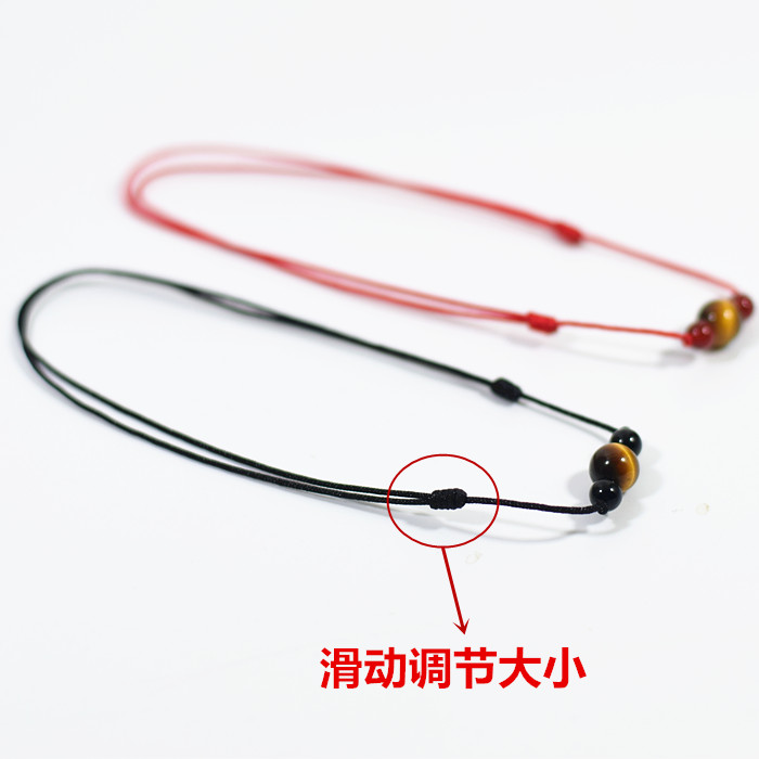 Nguyên bản siêu ác ác sinh năm handmade đỏ đen mã não hổ chân dây thừng mắt hổ đá chân vòng chân đỏ mỹ lắc chân nam