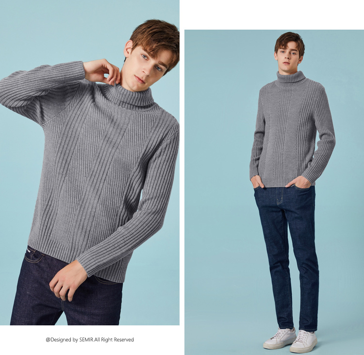 Áo len Senma nam cao cổ áo len nam 2018 mùa đông Hàn Quốc áo len ấm áp áo len mới shop thời trang nam