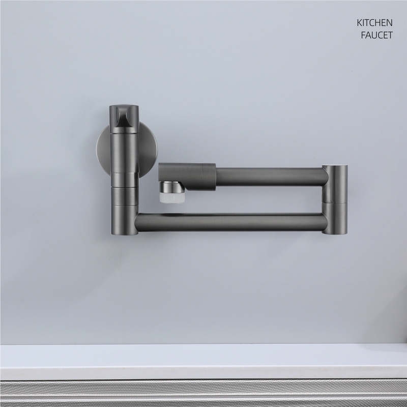 Brass Wall-Mounted Universal Folding Faucet for Kitchen Sink, Direct Drinking Water, Wall-Mounted Telescopic Extension