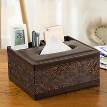 Multi-function tissue box Living room coffee table paper pumping remote control storage box Creative simple cute home household European style