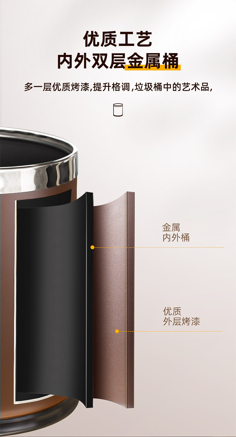 Hộ gia đình rác thùng rác cao cấp phòng khách sáng tạo tối giản hiện đại khách sạn văn phòng tắm nhà bếp phòng ngủ nhà vệ sinh hộp gỗ đựng quà
