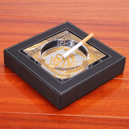 Стеклянная большая креативная модная пепельница для офиса, европейский стиль