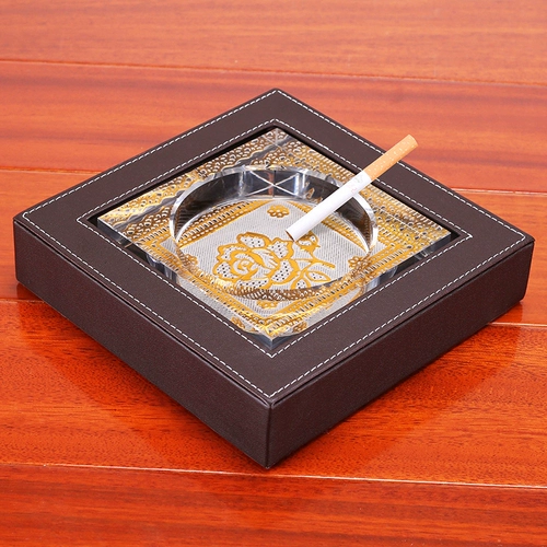 Стеклянная большая креативная модная пепельница для офиса, европейский стиль