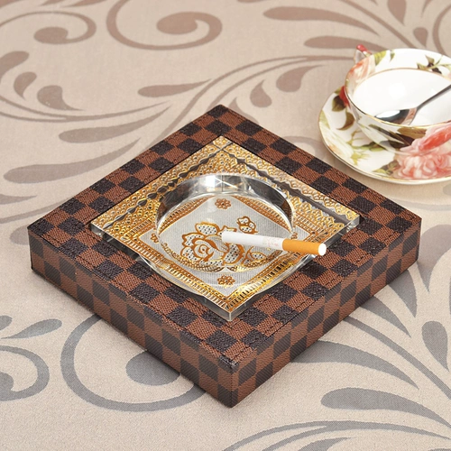 Стеклянная большая креативная модная пепельница для офиса, европейский стиль