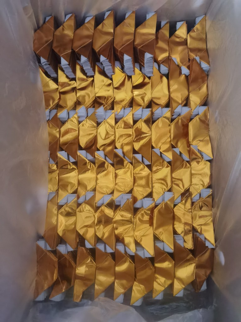 Gold ingot semi-finished paper burning paper money sacrificial supplies tinfoil paper gold bars gold brick whole box wholesale special price