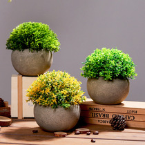 Green Plant Grass Ball Emulation Flower Supermarket Potted room Desktop Table Dining Room Table Decoration Simulation Plant Small Bonsai Pendulum