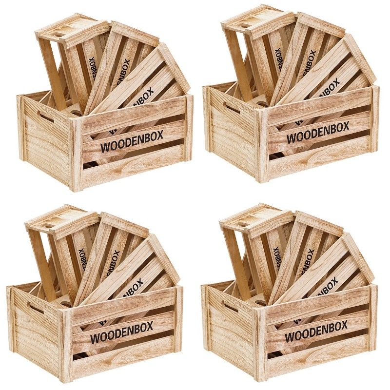 Solid wood wooden box storage storage wooden bar box supermarket fruit display props rectangular wooden box decoration customization