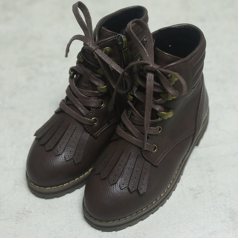 Kangyi children's shoes children's boots girls black short boots Western style girls Martin boots new Western style lace