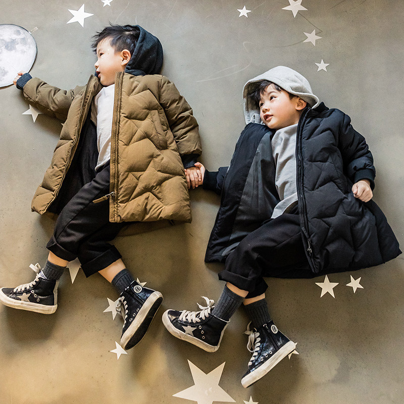 (Broken Yard clear cabin) 1-2-year-old children's down clothes girl boy's down clothes in the middle of a child's baby down jacket