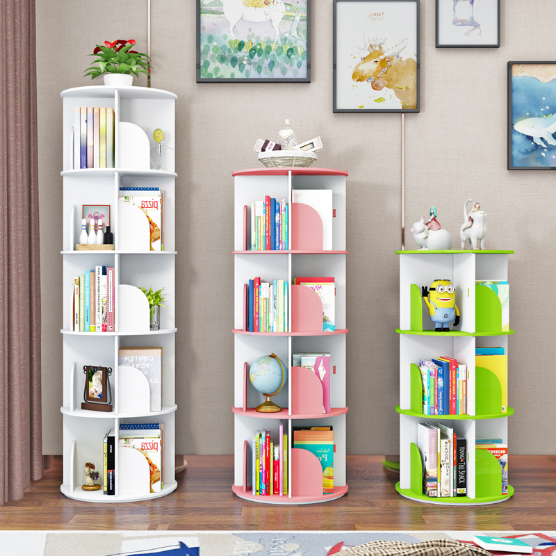 Rotating Bookshelf Rack Children S Picture Book Rack Simple Home