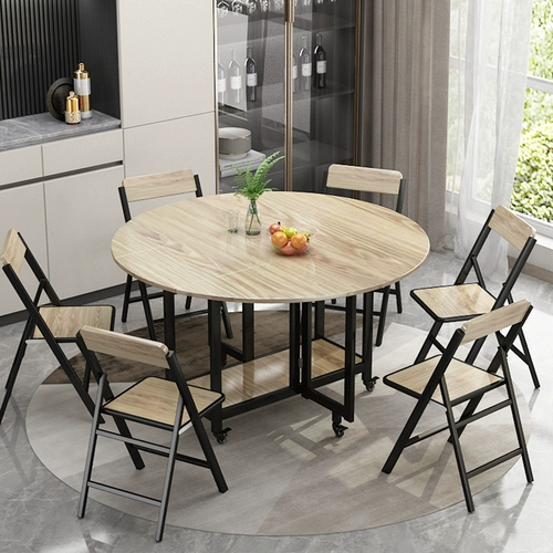 Складный стол домохозяйство складное стол простое хранилище таблица рис круглый круглый рабочий стол.