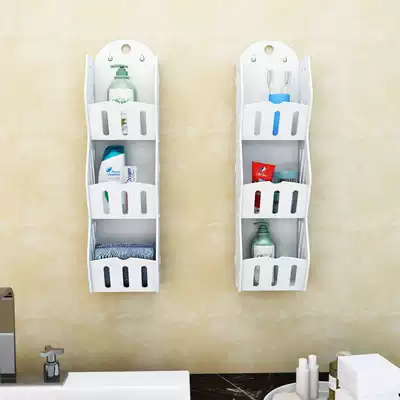 Toilet room bathroom rack wall hanging toilet toilet wall countertop corner wash cosmetics storage layer rack