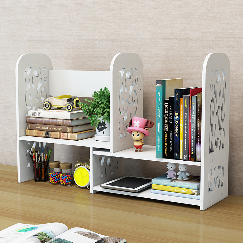 Creative Telescopic Bookshelves Shelf Desktop Bookcase Children's Simple Table Containing Shelf Storage Cabinet Office Combination Cabinet